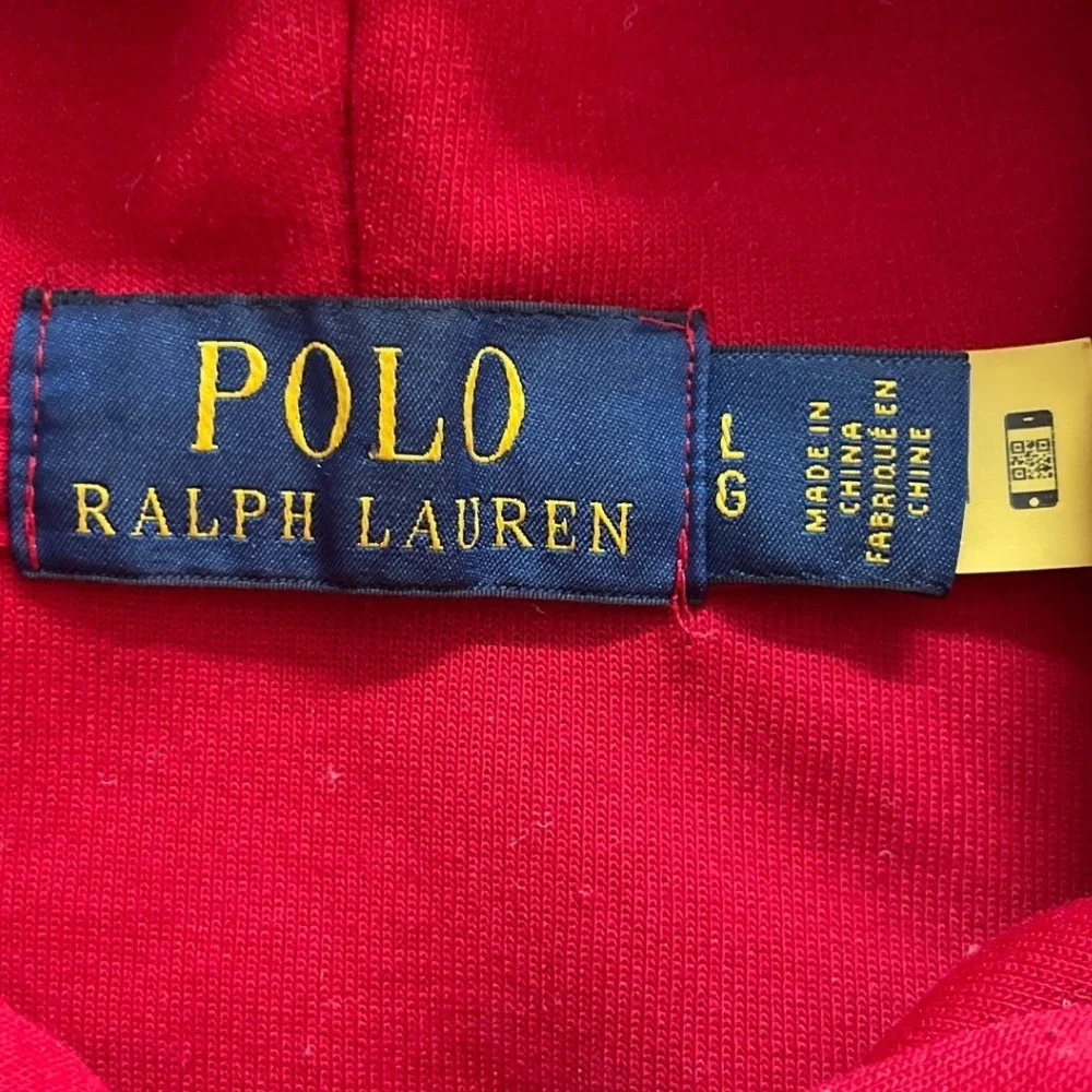 Polo Ralph Lauren Mens Red World Cup Racing‎ Graphic Hoodie Size L Large